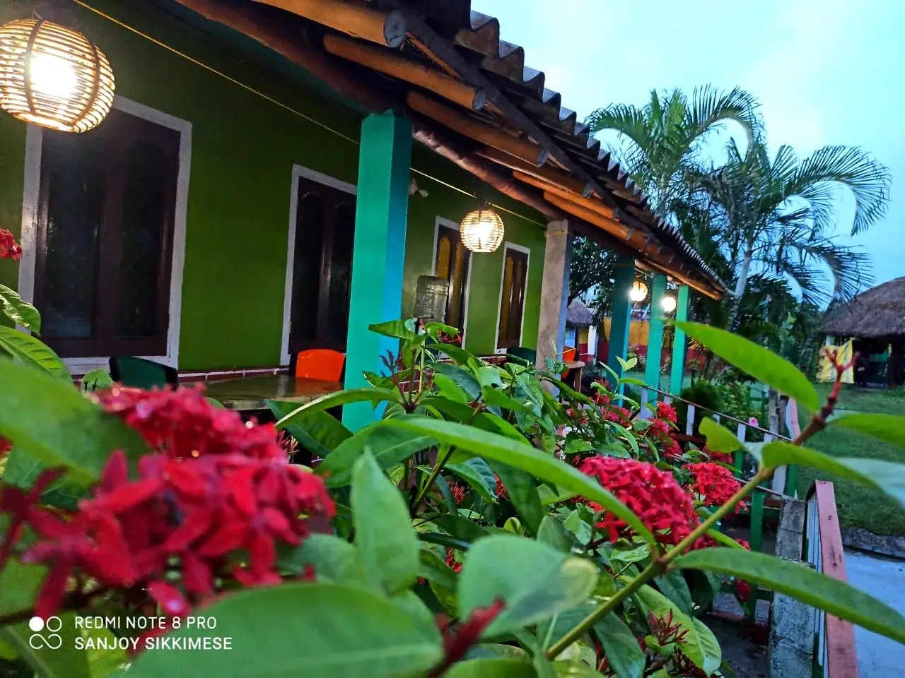 Tajpur Retreat campus at twilight